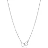 ZINZI zilveren ketting met 2 verbonden hartjes 40-45cm ZIC2513