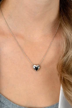 ZINZI zilveren ketting met luxe groot hart (15mm) 40-45 cm ZIC2672