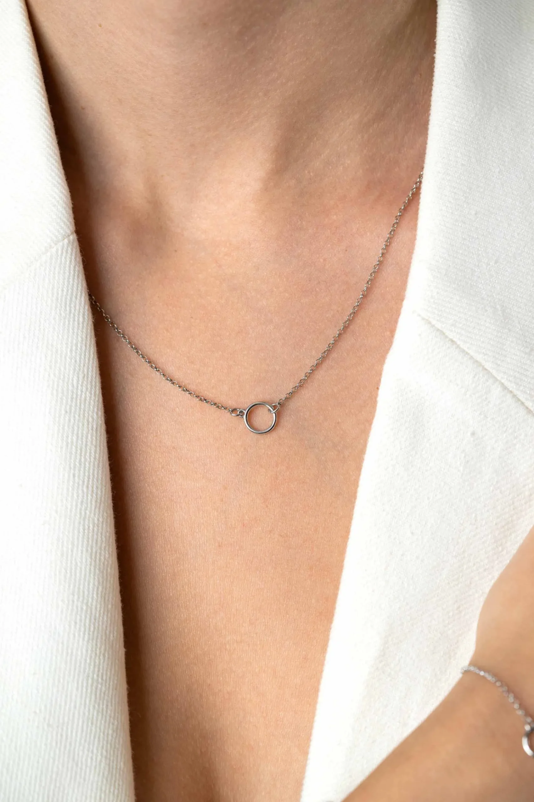 ZINZI zilveren ketting met open rondje 40-45cm ZIC2523