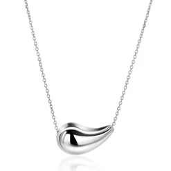ZINZI zilveren ketting met horizontale druppelvormige hanger 40-45 cm ZIC2589