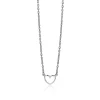 ZINZI zilveren ketting open hartje 40-43cm ZIC1420