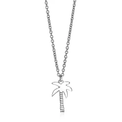 ZINZI zilveren ketting palmboom 42-45cm ZIC1700