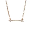 ZINZI zilveren ketting rosé verguld Cupido pijl wit 42-45cm ZIC1064R