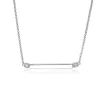 ZINZI zilveren ketting staafje wit 42cm ZIC1817