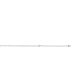 ZINZI zilveren koord armband bezet met een ronde witte zirconia 17-20cm ZIA2461