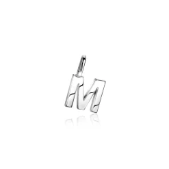ZINZI zilveren letter hanger M ZIH2140M