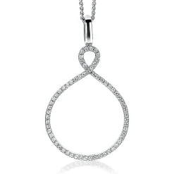 ZINZI zilveren luxe hanger infinity wit ZIH1893 (zonder collier)