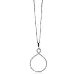 ZINZI zilveren luxe hanger infinity wit ZIH1893 (zonder collier)