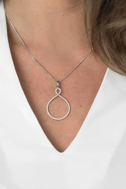 ZINZI zilveren luxe hanger infinity wit ZIH1893 (zonder collier)
