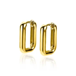 ZINZI zilveren luxe oorringen 14K geel verguld 18x3mm ovale vorm ZIO2222G