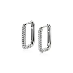 ZINZI zilveren luxe oorringen 15x2mm rechthoekig met witte zirconia's ZIO2221Z