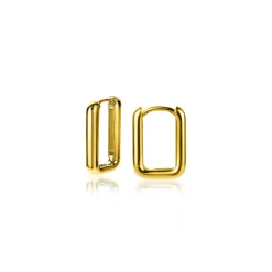 ZINZI zilveren luxe oorringen 14K geel verguld 15x2mm ovale vorm ZIO2221G