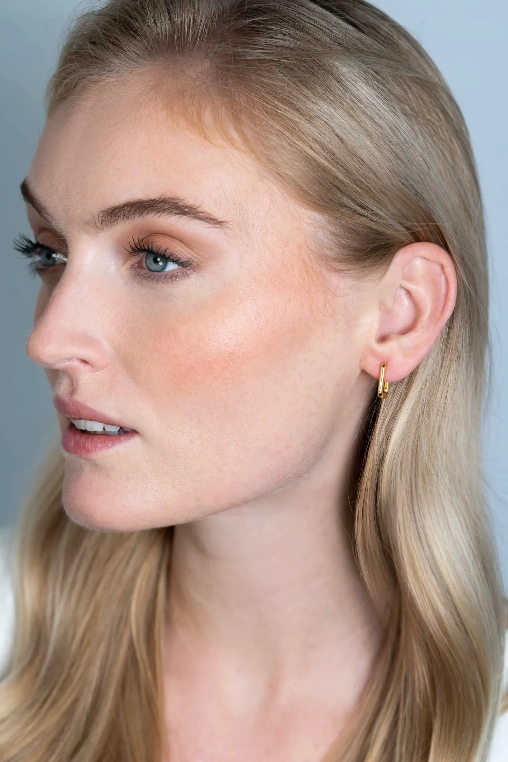 ZINZI zilveren luxe oorringen 14K geel verguld 15x2mm ovale vorm ZIO2221G