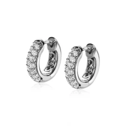 ZINZI zilveren luxe oorringen 14 x 4mm witte zirconia's ZIO2317