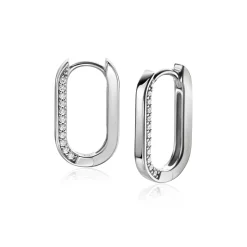 ZINZI zilveren luxe oorringen ovale vorm 20mm zijkant witte zirconia's ZIO2319