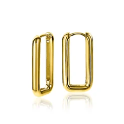 ZINZI zilveren luxe oorringen 14K geel verguld 24x3mm ovale vorm ZIO2223G