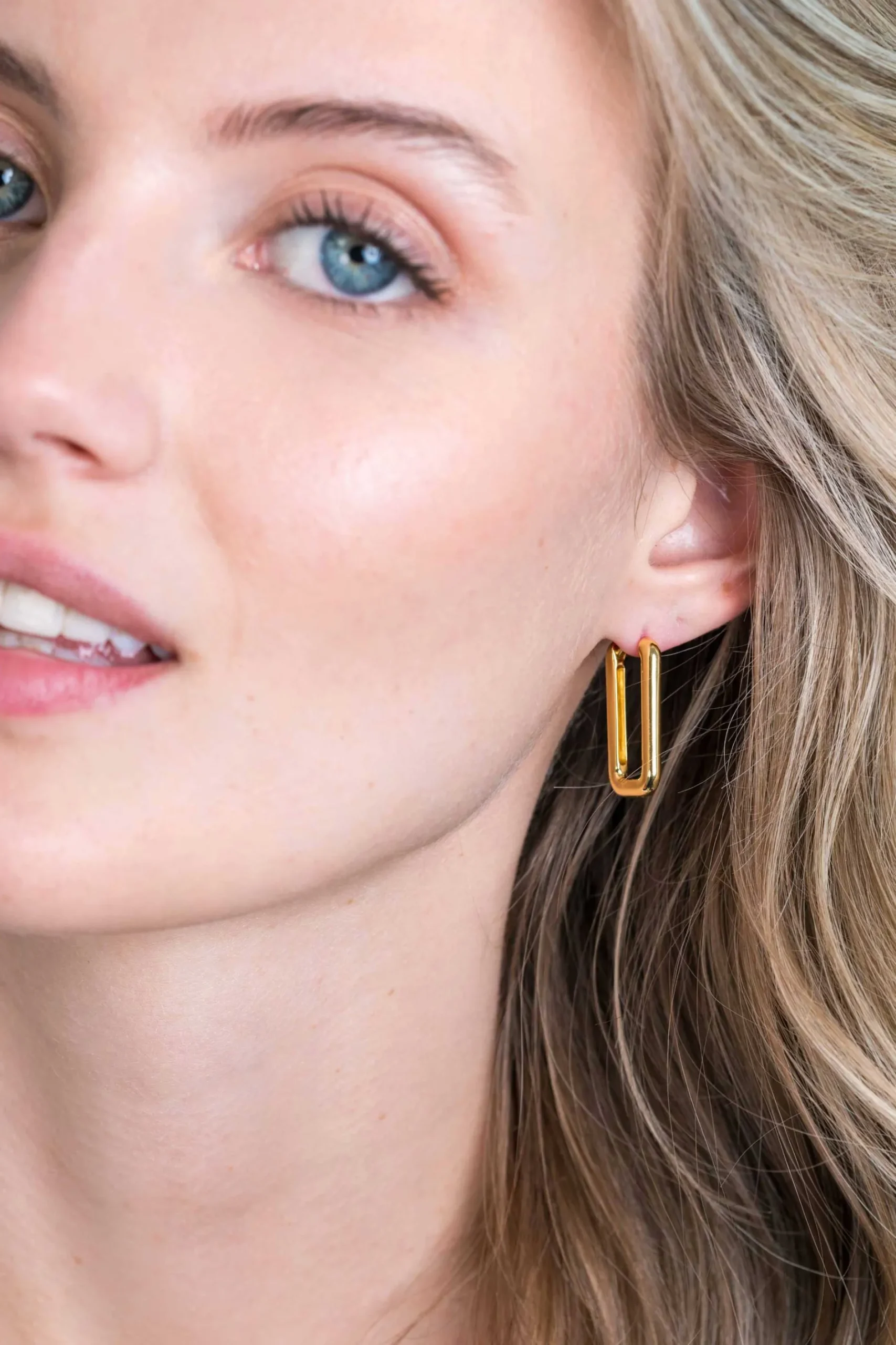 ZINZI zilveren luxe oorringen 14K geel verguld 24x3mm ovale vorm ZIO2223G