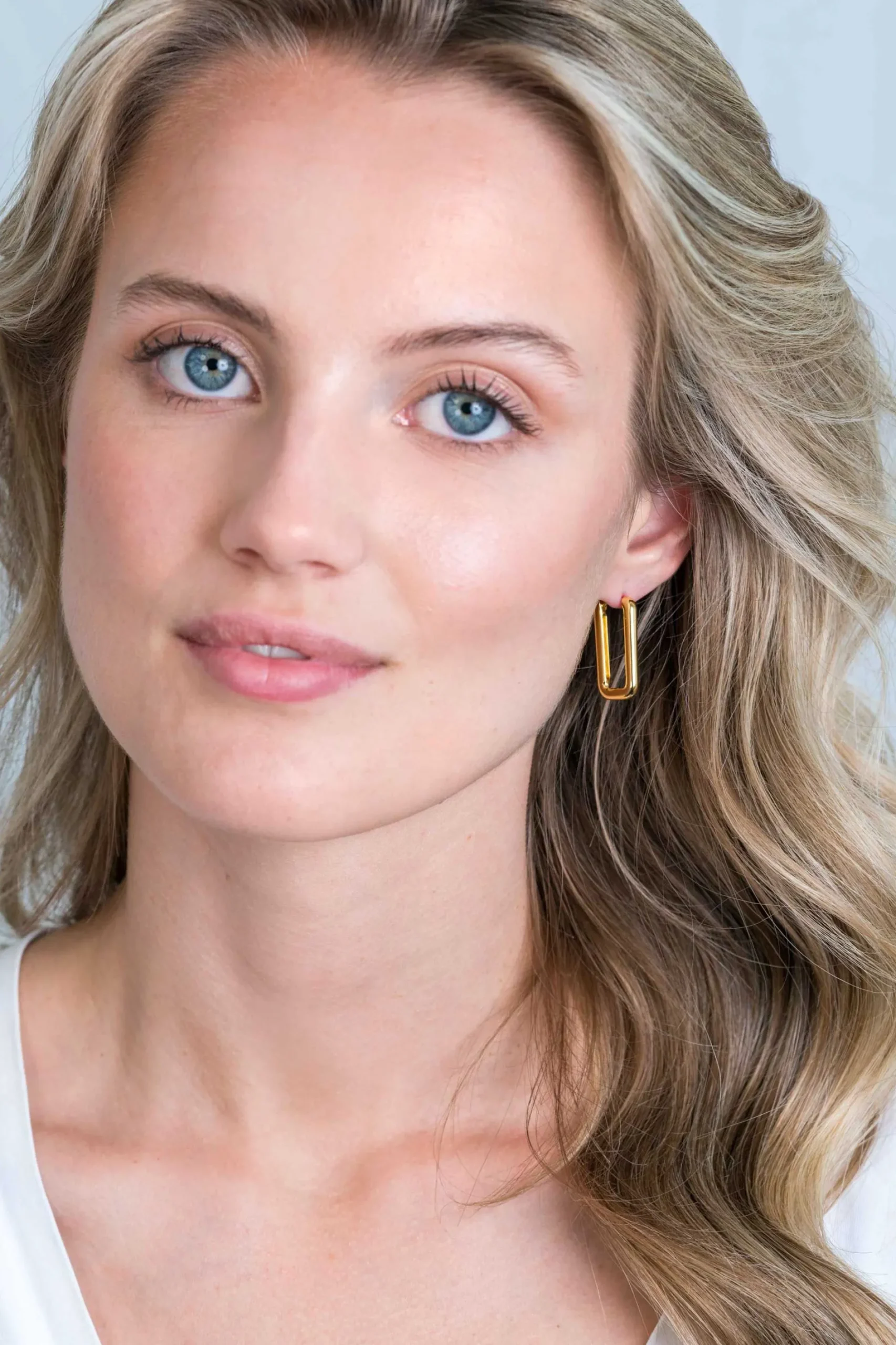 ZINZI zilveren luxe oorringen 14K geel verguld 24x3mm ovale vorm ZIO2223G