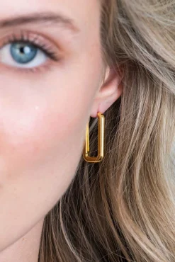 ZINZI zilveren luxe oorringen 14K geel verguld 24x3mm ovale vorm ZIO2223G