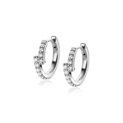 ZINZI zilveren luxe oorringen 15mm witte zirconia's ZIO2327