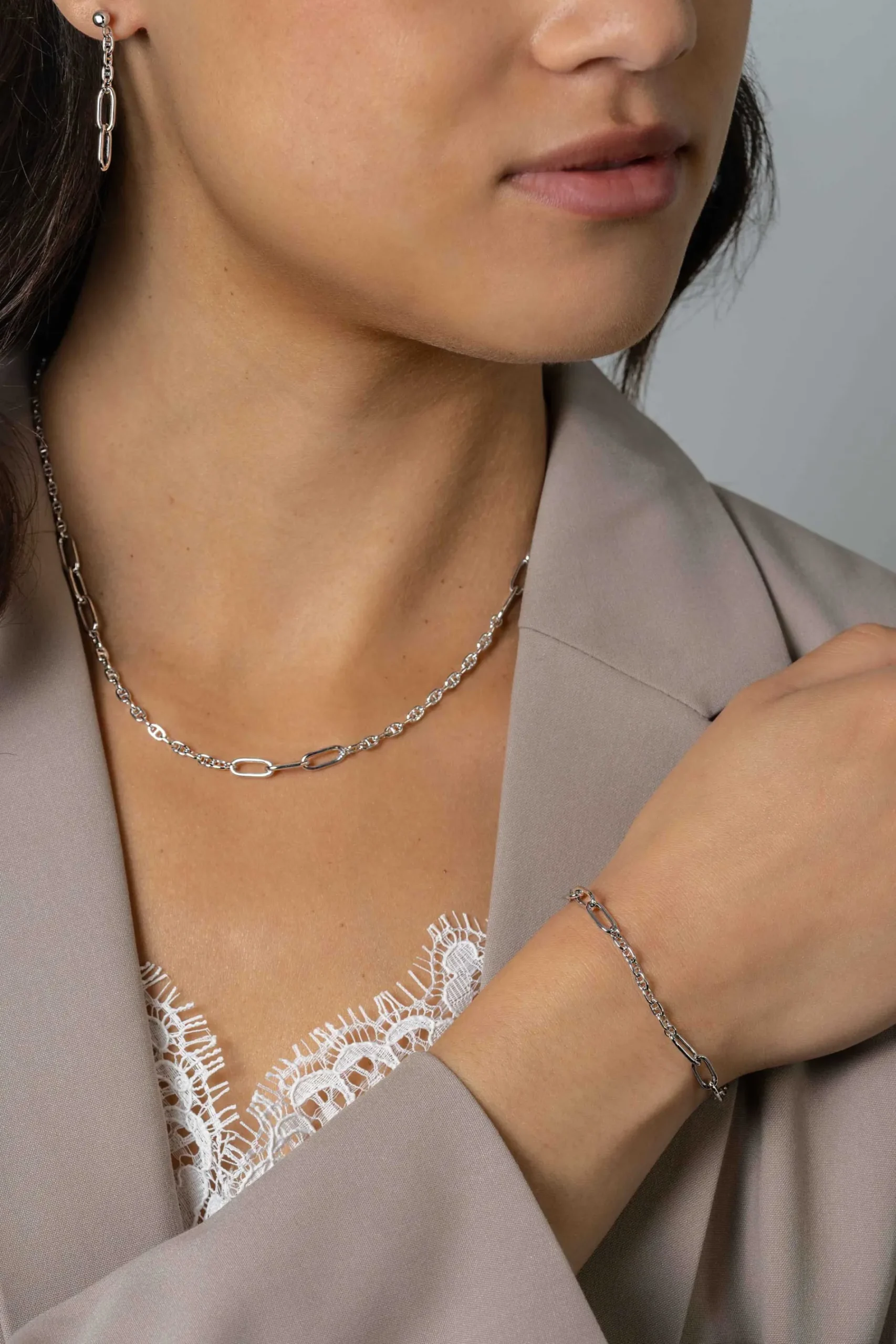 ZINZI zilveren marine schakel armband met zes grotere ovale schakels 4,5mm breed 18-20cm ZIA2413
