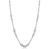 ZINZI zilveren marine schakel ketting, gecombineerd met trendy grotere marine schakels 7mm breed 43-48cm ZIC2407