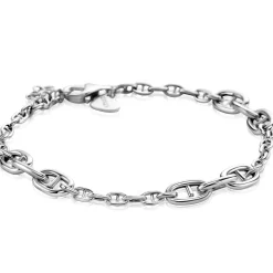 ZINZI zilveren marine schakel armband met negen grotere marine schakels 5,8mm breed 17-20cm ZIA2407