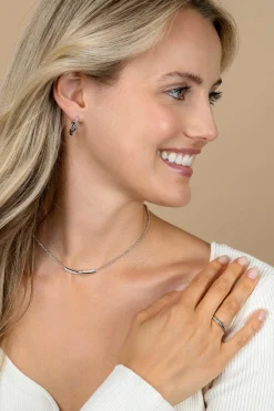 ZINZI zilveren multi-look ring (4mm breed) met knoop, bezet met witte zirkonia's ZIR2680