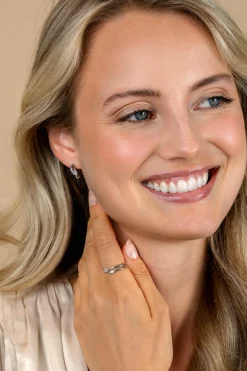 ZINZI zilveren multi-look ring (4mm breed) met een peervormige en ovale witte zirkonia ZIR2689