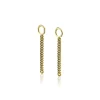 ZINZI zilveren oorbedels geel verguld gourmet ketting 30mm ZICH1694G (zonder oorringen)