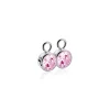 ZINZI zilveren oorbedels roze ZICH186R (zonder oorringen)