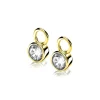 ZINZI zilveren oorbedels 14K geelverguld 7mm rond wit ZICH1486Y (zonder oorringen)