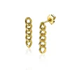 ZINZI zilveren oorhangers 14K geel verguld 20mm gourmet schakels ZIO2185G