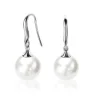 Zinzi zilveren oorhangers parel wit ZIO266