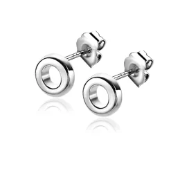 ZINZI zilveren oorknopjes 5mm open rondje ZIO2168