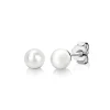 ZINZI zilveren oorknoppen 6mm wit parel ZIO1317