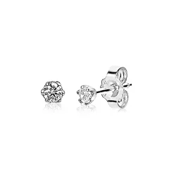 ZINZI zilveren oorknoppen 3,5mm zirconia wit chatonzetting ZIO1983