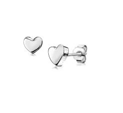 ZINZI zilveren oorknoppen glad hart 6mm ZIO1378