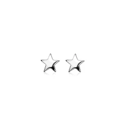 ZINZI zilveren oorknoppen glad ster 7mm ZIO1377