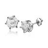 ZINZI zilveren oorknoppen zeshoek met witte zirconia 7mm ZIO2259