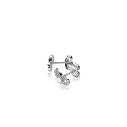 Zinzi zilveren oorknoppen infinity wit ZIO1065Z