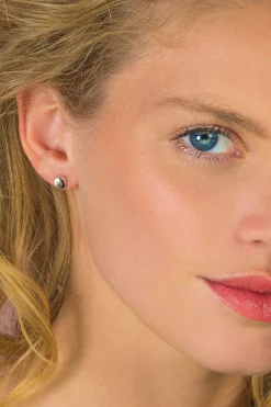 ZINZI zilveren oorknoppen glad rond 6mm ZIO1376