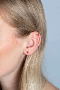 ZINZI zilveren oorknoppen 14K geelverguld drie bolletjes 6mm ZIO2230G