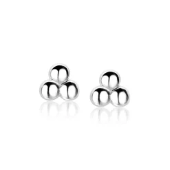 ZINZI zilveren oorknoppen 3x bol glad 5,5mm ZIO1588