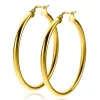 ZINZI zilveren oorringen 14K geel verguld 46x3mm rond ZIO2180G