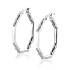 ZINZI zilveren oorringen in trendy zeshoek 27 x 2mm ZIO2323