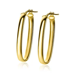 ZINZI zilveren oorringen 14K geel verguld 35x17mm ovaal ZIO2164G