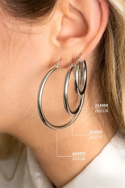 ZINZI zilveren oorringen 26x3mm rond ZIO2178