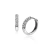ZINZI zilveren oorringen 15 x 3mm witte zirconia's met luxe klapsluiting ZIO660