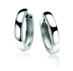 Zinzi zilveren oorringen 17 x 3mm glad met luxe klapsluiting ZIO186